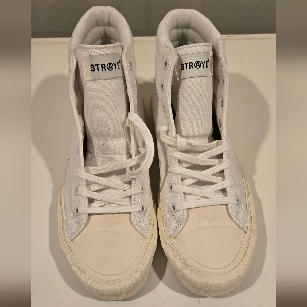 STRAYE White High-Top Sneakers Men NWOT